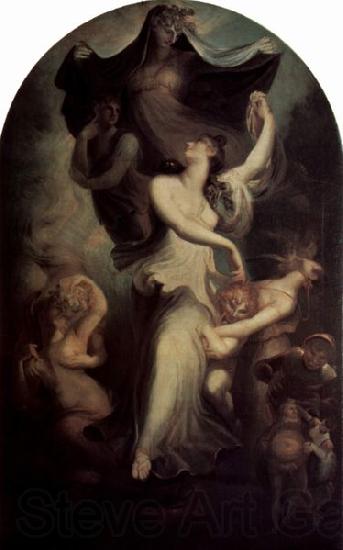 Heinrich Fussli Euphrosyne vor der Phantasie und der Temperantia